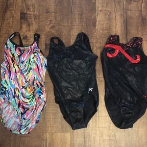 Lot of 3 GK Gymnastics Leotards